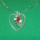 ciondolo cuore con farfalla swarovski