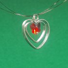 ciondolo cuore con farfalla swarovski