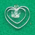 ciondolo cuore con farfalla swarovski