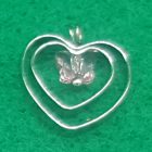 ciondolo cuore con farfalla swarovski