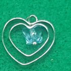 ciondolo cuore con farfalla swarovski