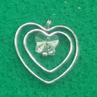 ciondolo cuore con farfalla swarovski
