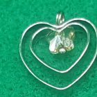 ciondolo cuore con farfalla swarovski