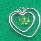 ciondolo cuore con farfalla swarovski