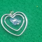 ciondolo cuore con farfalla swarovski