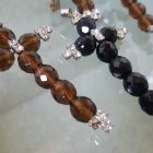 ciondolo croce vetro e strass