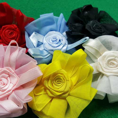 SPILLA organza CON ROSELLINA