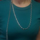 cintura o collana in metallo e strass