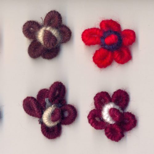 decorazione lana fiore