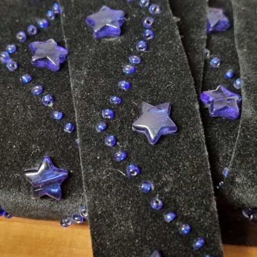 passamaneria velluto stelle blu