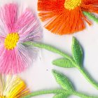 APPLICAZIONE FIORE CON GAMBO TERMOADESIVO