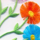 APPLICAZIONE FIORE CON GAMBO TERMOADESIVO