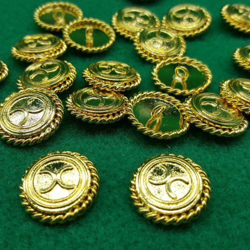 bottone metallo doppia C