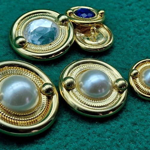 bottoni dorati doppio anello