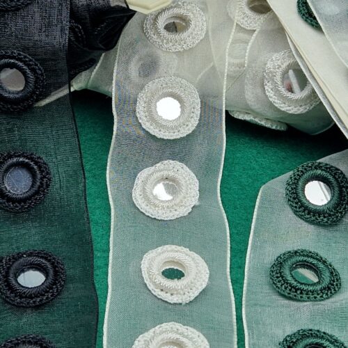 passamaneria organza ricamo cerchi