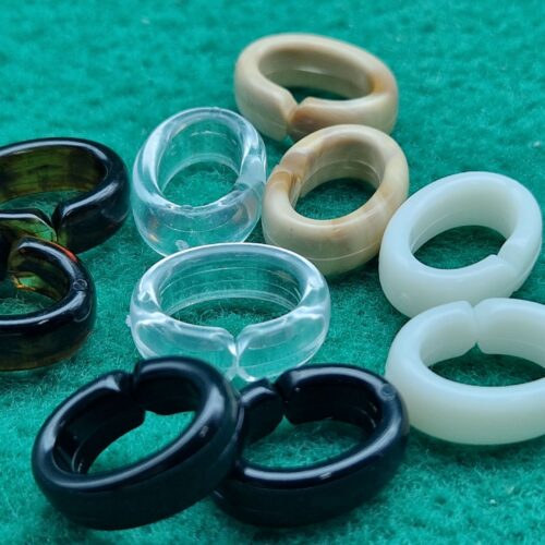 anello ovale aperto acrilico