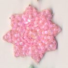 APPLICAZIONE STELLA ROSA CON PERLINE