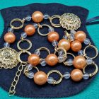 cintura metallo con perle