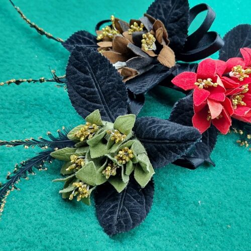 spille fiori tessuto