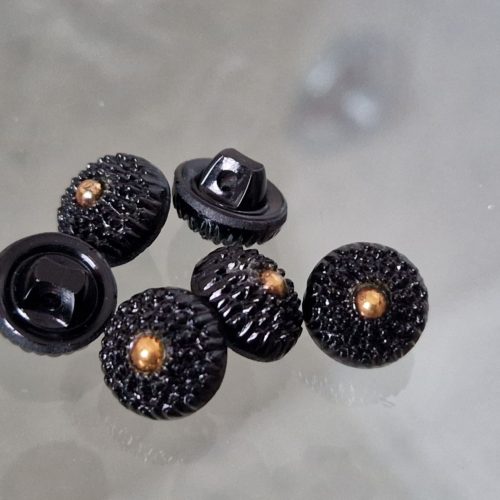 bottoni in vetro smoking oro