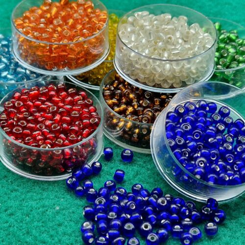 PERLINE in VETRO semitrasparente