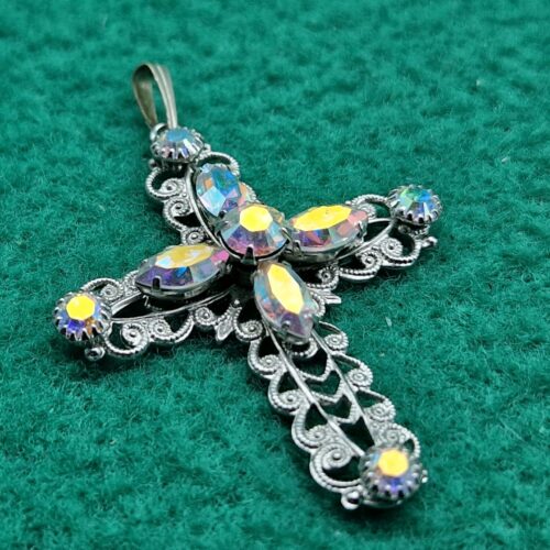 ciondolo croce cristalli swarovski