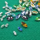 strass strass navetta su castone mm 7x4 - 10x5