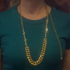 collana o cintura in ottone dorato