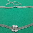 collana o cintura maglia metallica strass