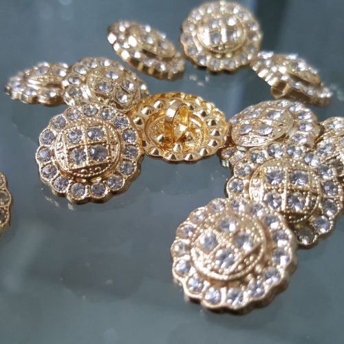 Bottoni strass girasole