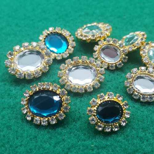 BOTTONI STRASS E PIETRA SFACETTATA