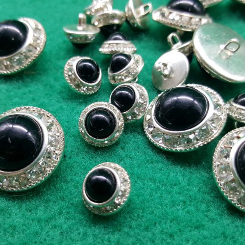 BOTTONI STRASS CON PIETRE NERE