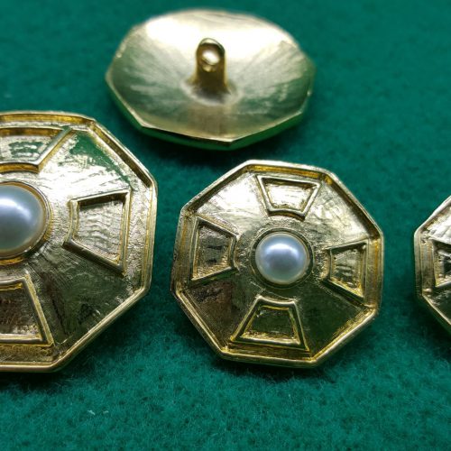 bottoni ottagonali con perla