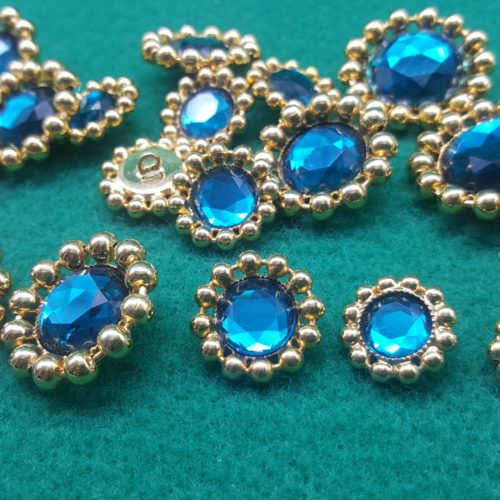 bottoni in ottone sfere con pietra ottanio