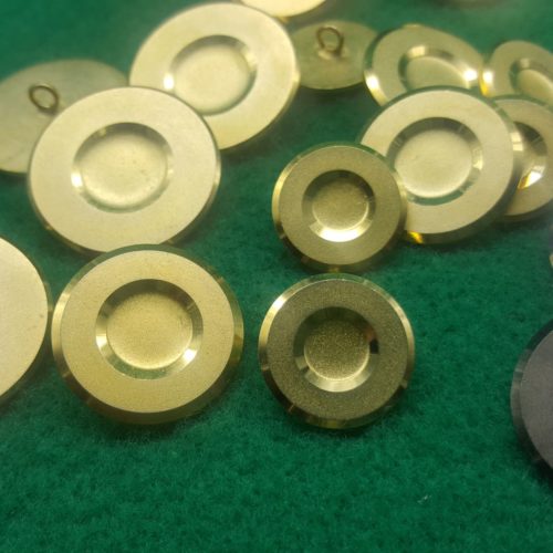 bottoni in ottome sabbiato e diamantato