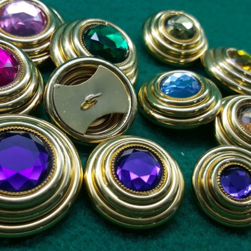 BOTTONI DORATI A TRE ANELLI