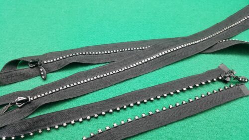 CERNIERA lampo STRASS nera divisibile