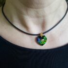 collana cuoricino verde
