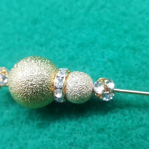 SPILLONE DORATO CON STRASS