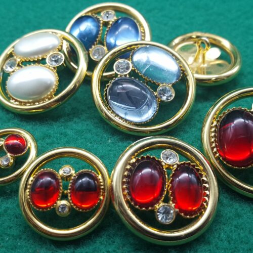 BOTTONI DORATI PIETRE E STRASS