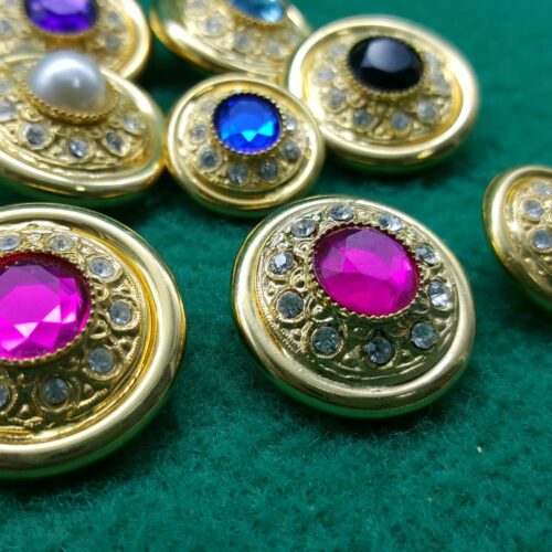 bottoni strass pietra o perla