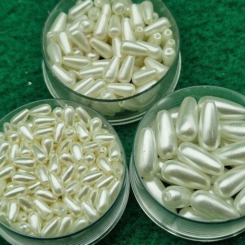 perle a goccia bianche