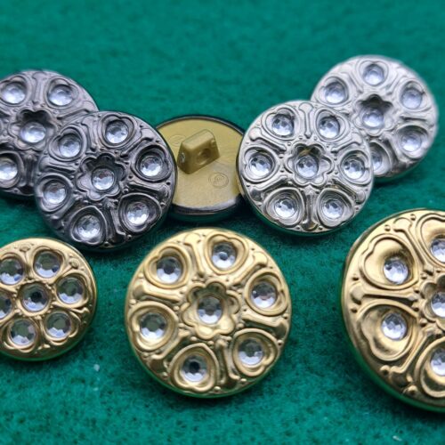 bottone strass nylon