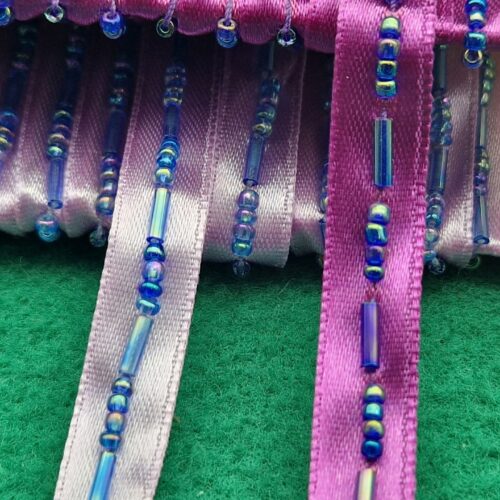 nastro in raso con perline