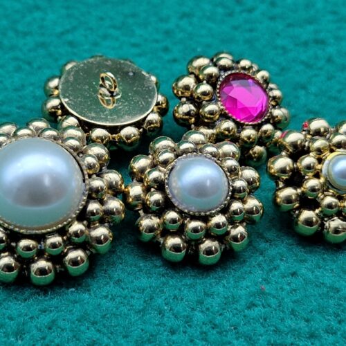 BOTTONI dorati catena a sfere