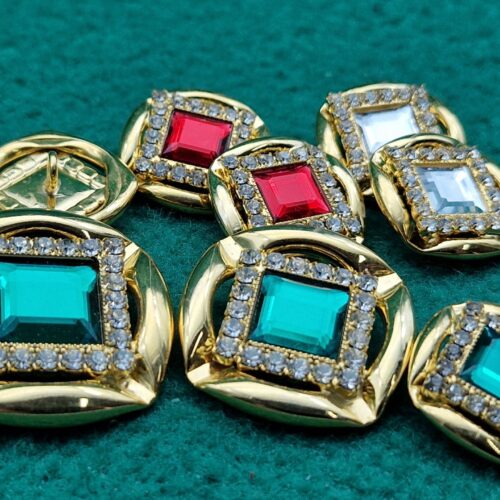 bottoni strass quadrato