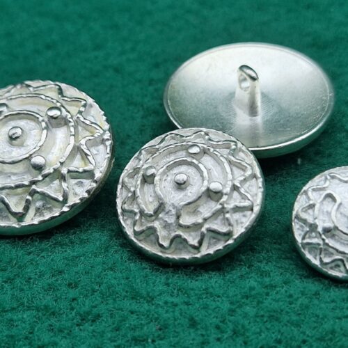 bottone decorato argento