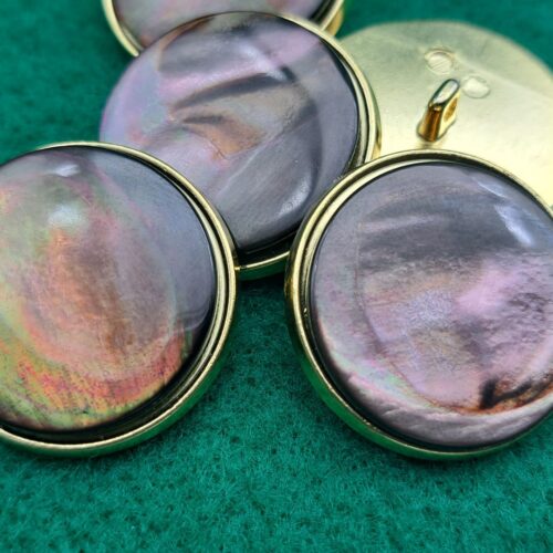 bottoni madreperla marrone con fondello