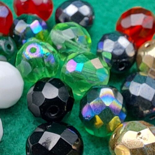 perle vetro sfaccettato mm 10