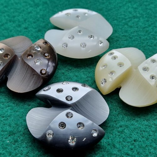 bottoni pelliccia strass